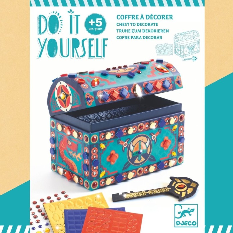 Djeco DIY διακοσμώ σεντούκι θησαυρού με κλειδί