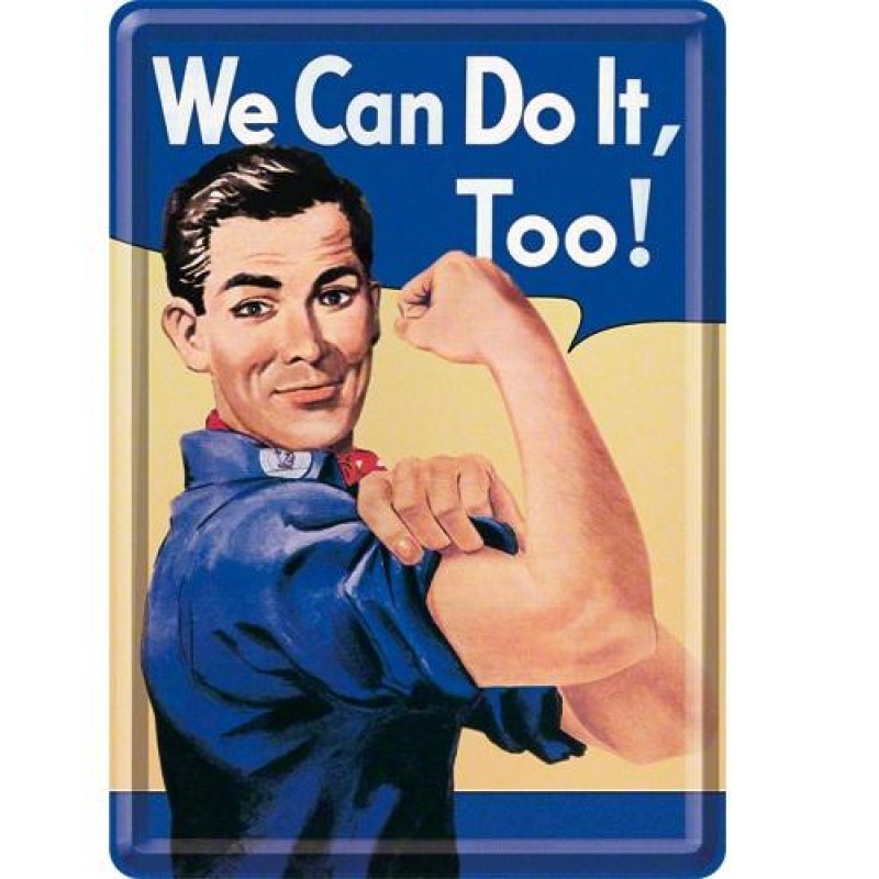 Nostalgic Μεταλλική κάρτα σε φάκελο. We Can Do It, Too!