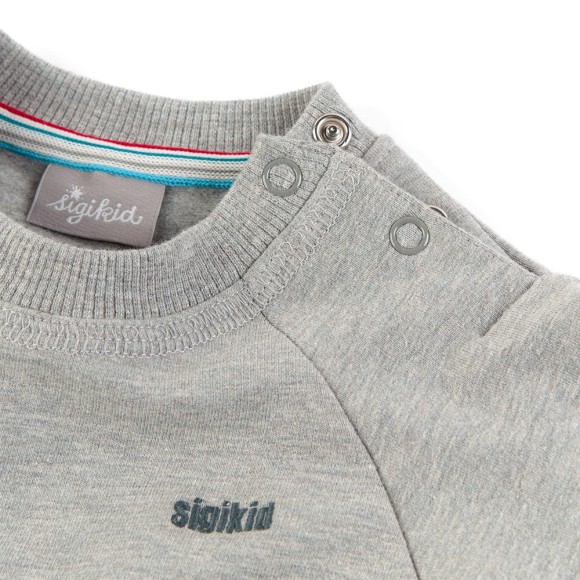 Size 092 Sigikid Φούτερ με κέντημα και τσέπη γκρι Size 092 Sigikid Φούτερ με κέντημα και τσέπη γκρι