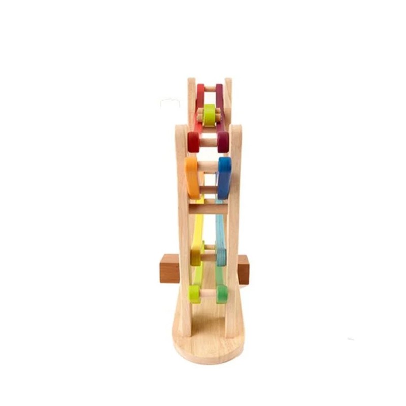 Pin Toys Ξύλινο Τόμπογκαν - Κατρακύλα "Ουράνιο Τόξο"